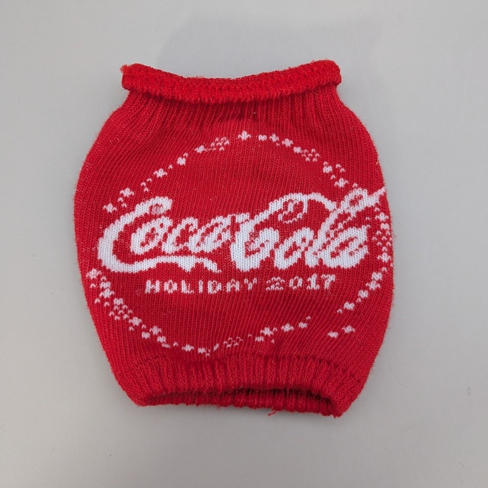 Coca Cola Can Bottle Knitted Koozie Holiday Christmas Sweater‎ 2017